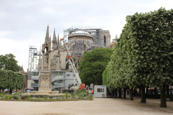 Cathédrale Notre-Dame de Paris ノートルダム大聖堂の修復工事の様子（２０１９．５）