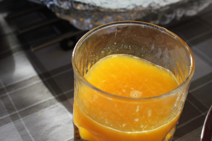 毎朝、搾りたてオレンジ果汁を飲もう♪　～つづき