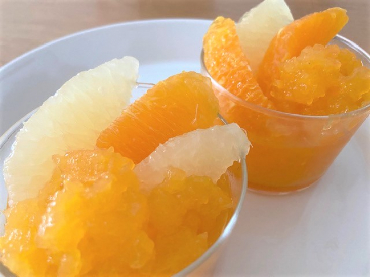 Gelées au miel a l’oranges　ハチミツ入りオレンジのジュレ