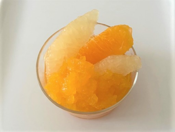 Gelées au miel a l’oranges　ハチミツ入りオレンジのジュレ