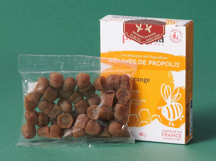 *12月中旬入荷*プロポリス ハードグミ(ソフトキャンディー)<ハチミツ&オレンジ> 45g ( Propolia プロポリア)