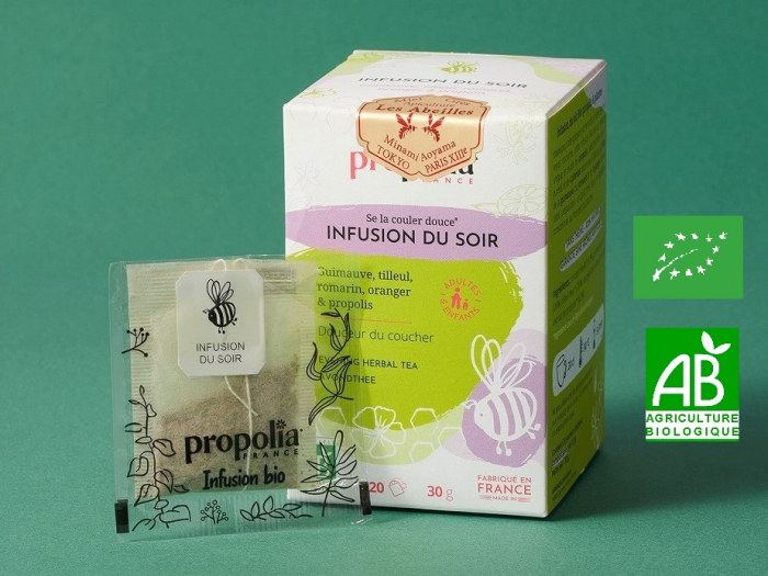 【BIO】プロポリス ハーブティー<ニュイ>(夜・リラックス) ( Propolia プロポリア)