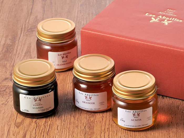 【ギフト箱】ミエル大瓶全４種 250g ×４瓶　純粋はちみつ