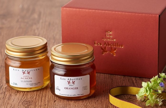 【ギフト箱】人気定番ミエル大瓶250g × 2種(アカシア・オランジェ)純粋はちみつ