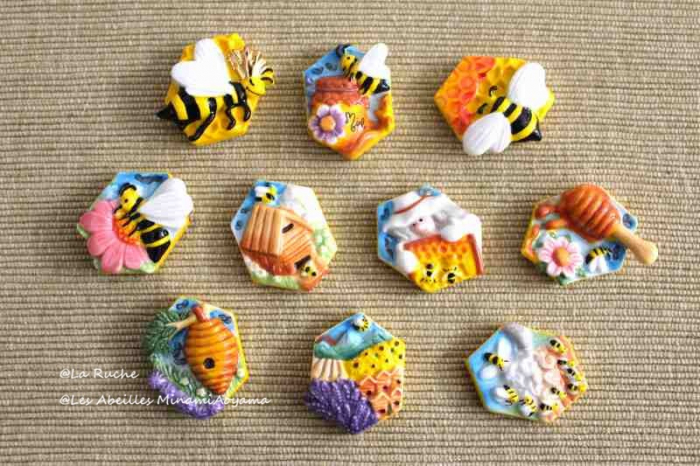 ＊2026年新作＊フェーヴ『巣箱、ハチミツ、みつばち』（10ピース）Alcara社製