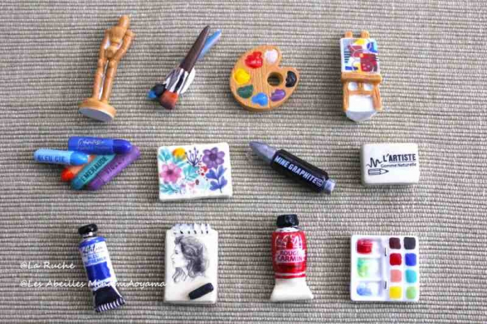 フェーヴ『画家のアトリエ』(12ピース）Alcara社製