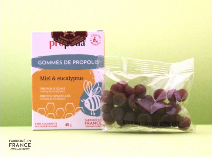 プロポリス ハードグミ（ソフトキャンディー）＜ハチミツ＆ユーカリ＞ 45g　( Propolia プロポリア）