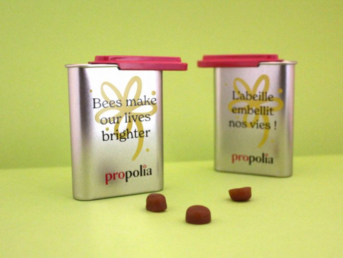 2026年デザイン＊プロポリス ハードグミ（ソフトキャンディー）＜ハチミツ＆オレンジ＞ ＆ケースセット　( Propolia プロポリア）