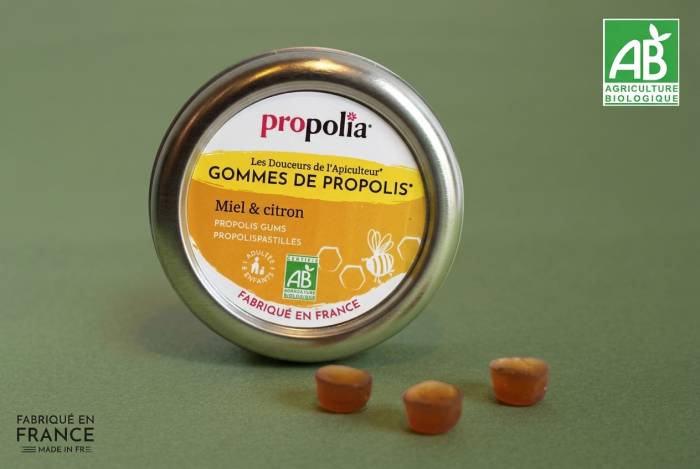 【BIO】プロポリス ハードグミ ＜ハチミツ＆レモン＞ 45g　( Propolia プロポリア）